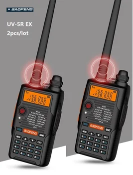 2vnt Baofeng UV-5R EX walkie talkie du būdu radijo Hf radijo stotele cb Radijo Comunicador USB Įkrovimo walkie talkie Baofeng UV-5REX