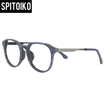 SPITOIKO Acetatas trumparegystė akiniai akiniai visiškai ratlankio vyrų recepto akiniai unisex M9620