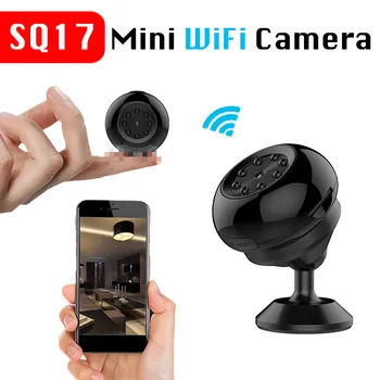 1080P SQ17 Mini HD Kamera Nešiojamų Naktinio Matymo Belaidžio Wifi Nuotolinio Valdymo vaizdo Kamera 150 peržiūrėti kampo ir 4K HD vaizdo kokybė