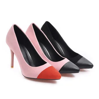 Smirnova 2020 m. pavasario naujus batus moteris nurodė, kojų seklių siurbliai moterų batai mišrios spalvos aukštakulnius batelius prom vestuvių batai