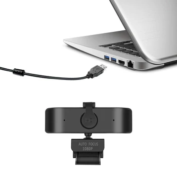 A50 Kompiuterio Kamera 1080P HD Home Office USB Driver-Nemokamai Built-in Mikrofono Gyventi Mokymo Webcam Juoda