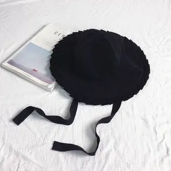 2020 metų vasaros Lin Xiaozhai su mažais ir tyrą ir šviežią juoda žvejys skrybėlę skrybėlę moterų laisvalaikio joker su baseino