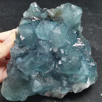 880.3 gNatural žalia mėlyna fluorito, crystal mineralinių kristalų pavyzdys