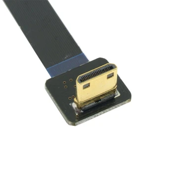 HDMI FPV Kabelis 90 Laipsnių Kampu Žemyn FPV Mini HDMI Male HDMI Male FPC Plokščias Kabelis Multicopter aerofotografija 10cm 20cm