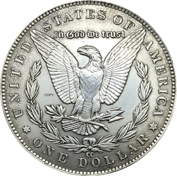 Jungtinių Amerikos valstijų 1892 CC Morgan Vienas Doleris JAV Moneta Laisvė Cupronickel Sidabro Padengtą Dievu Mes tikime, Kopijuoti Monetos