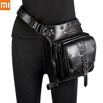 Xiaomi Vyrų, Moterų Motociklo maišelį petį krepšys Daugiafunkcinis Derliaus Diržo Maišas PU Odos