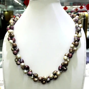 7-8mm gamtos ilgiau gėlo vandens perlų karoliai 120cm ir imtis trijų skirtingų būdų, kaip moterys,Megztinis grandinės