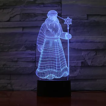 3D Lempos Krikščionių Popiežius Palieskite Jutiklio Šviesus Bazė 7 Spalvos su Nuotolinio Geriausia dovana Vaikams Dropship Led Nakties Šviesos Lempos
