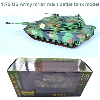 1:72 JAV Armijos m1a1 pagrindinis tankas modelis Tricolor kamufliažas 35029 Kolekcijos modelis