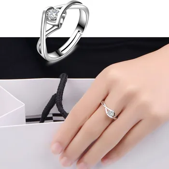 2019 Bižuterijos Elegantiškas Žiedas Moterų Dalyvavimas Vestuvių Moteriška Sidabrinė Baltas Cirkonis Aukščio, Žiedai, Papuošalai Prabangus Dizainas