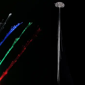 Visiškai Naujos, 1 Vnt Šalies LED Šviesos skleidimo Optinio tinklo Vielos Staigius Šviesos Šilko Apsiuvai Plaukų Papuošalai