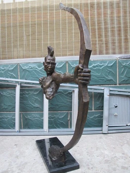 Didmeninė gamyklos Didelis grynas Bronzos, Marmuro meno graikų kariai, lankininkai skulptūra