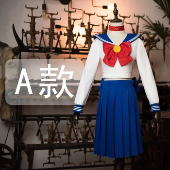 NAUJASIS Japonijos Anime Sailor Moon Apranga Cosplay Kostiumų Mokyklos Vienodos Usagi Tsukino Moterų, Mergaičių Lolita Suknelė Princesė Tiktų Dovanos Cos