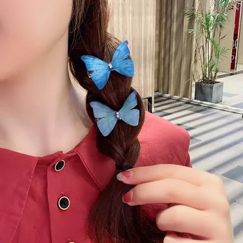 Korėjos Stiliaus Mielas Drugelis Plaukų Clips Letena Barrettes Spalvinga Mini Žandikaulio Įrašą Mados Staigius Plaukų Aksesuarai Moterims, Merginos