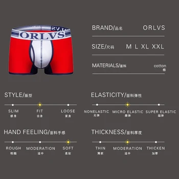 ORLVS Prekės Vyrų Apatiniai Boxershort Vyrų Kvėpuojantis Akių Vyrų Boksininkų Vyriškos apatinės Kelnės Sexy Kelnaitės Medvilnė Varpos Dėklas Šortai