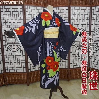 Anime Demon Slayer / Kimetsu nr. Yaiba Tamayo Kimono Vienodos Dvasios Gydytojas Cosplay Kostiumas Moterims Helovinas Nemokamas Pristatymas 2019