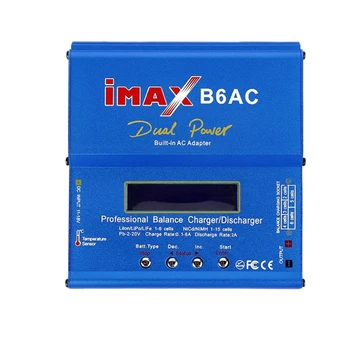 IMAX B6AC Pažangios Kompaktinės Balansas Kroviklis/ Išleidiklis JAV/JK/ES Plug T Slots AC DC LCD Ekranas Adapteris Baterijos Išleidiklis