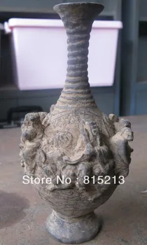 27 senosios Kinijos graži pasaka, bronzinė vaza raižyti Aštuonių immortals totem statula