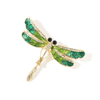 Dragonfly Senovinių Gyvūnų Moterų Crystal Coat Priedai Smeigtukai Mados Femme Papuošalai Mielas Vabzdžių Sagė