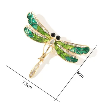 Dragonfly Senovinių Gyvūnų Moterų Crystal Coat Priedai Smeigtukai Mados Femme Papuošalai Mielas Vabzdžių Sagė