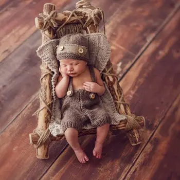 Kūdikių Fotografija Komplektus Naujagimiai, Fotografijos Reikmenys, Kūdikių Skrybėlę Nėrimo Kostiumų Nuotraukų Fotografavimo Retro Baby Nuotrauka Rekvizitai