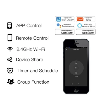 WiFi Smart Užuolaidų Įjunkite Modulio ritininės Žaliuzės Užrakto Variklio Smart Gyvenimo Tuya APP 