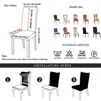 Geometrijos Kėdė Padengti Namų Valgomojo Elastinga Anti-purvinas Kėdžių dangose Daugiafunkcinis Spandex Elastinga Medžiaga Universalus Kėdžių dangose