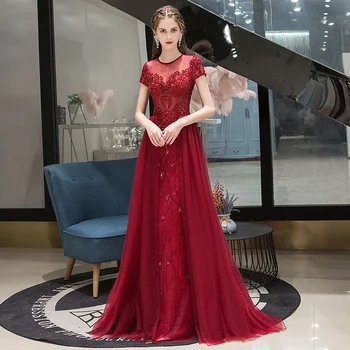 Daug Rankų darbo Puošnios vakarinės Suknelės 2020 Elegantiškas Matyti Per Galinį Grindų ilgis Prabangus Sidabro Pilkos Ilgai Moterų Oficialų Suknelė