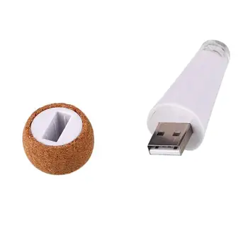 Įkraunamas USB Turas Butelių Kamštis Vyno Lemputė Šiltai Baltos Šviesos Žibintai
