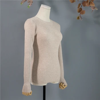 Core-susuktų verpalų kokybės qiu dong padaryti apvalios apykaklės megztinis megztinis bazės modelis