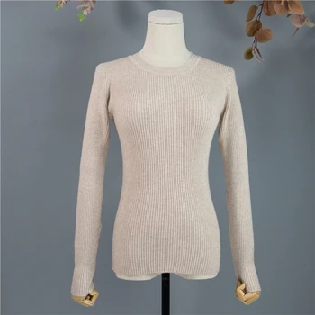 Core-susuktų verpalų kokybės qiu dong padaryti apvalios apykaklės megztinis megztinis bazės modelis