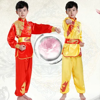 Vaikai Vėjo Siuvinėjimo Taekwondo Dobok Wushu Kostiumo Kimono Dziudo Apranga Kinijos Kung Fu Kostiumas Tai Či Kovos Meno Vienodas