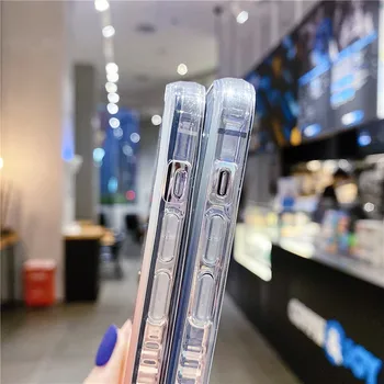 Mados Nuolydžio Lazerinis Skaidrus Telefono dėklas Skirtas iphone 12 mini Pro 11 Max 7 8 plus X XR XS Max SE 2020 m., Minkštas Galinį Dangtelį Atvejais