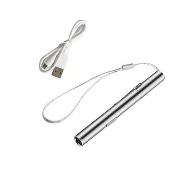 Naujas Atvykimo Patogu Pen Šviesos USB Įkrovimo Mini Energijos taupymo Žibintuvėlis LED Žibintuvėlis + Nerūdijančio Plieno Įrašą Super Šviesus
