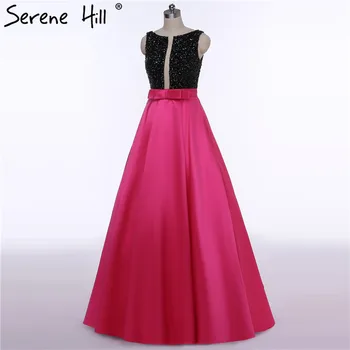 Chalatas De Soiree Seksualus Backless ryškiai Rožinės spalvos vakarinę Suknelę Ilgai Duobute Rankovių Vakare Šalis Suknelė 2020 Užsakymą BLA6020