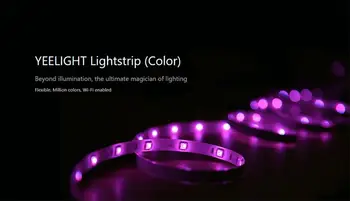 Smart Šviesos Ruože PLIUS 1m Ištraukiamas LED RGB Spalvų Juostelės Žibintai, Darbo Alexa, Google 