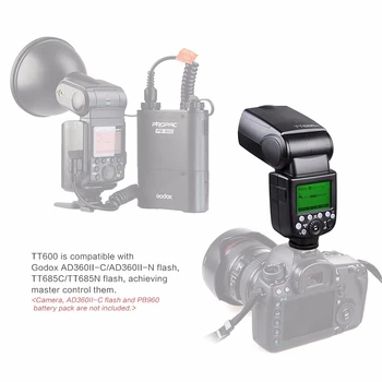 GODOX TT600 GN60 2.4 g Bevielio HSS Flash Speedlite Paramą X sistema suaktyvina Canon Nikon 