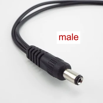 1-Vyras, 2-Moteris Būdu Jungtis DC Plug Power Splitter Cable VAIZDO LED Šviesos Juostelės Maitinimo 5.5 mm*2.1 mm Adapteris