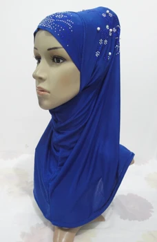 H971 vėliau kaip musulmonų vienas gabalas traukti hijab su dirbtiniu būdu išauginti perlai ir brangakmeniai,nemokamas pristatymas
