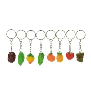 1Pc Vaisių Keychain Daržovių automobilių Key Chain 