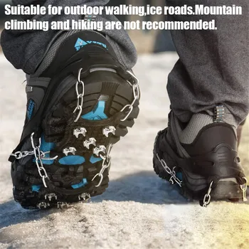 Kokybės Lauko Laipiojimo Neleidžiančioms Slysti Kapliukai Žiemą Vaikščioti 12 Dantų Ledo Žvejybos Snowshoes Mangano Plieno Slydimo Batų Apima