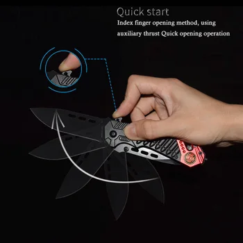 Cuchillo 420 acero lauko taktinis peilis medžioklės kišenėje peiliai, išgyvenimo kempingas naudingumas įrankis EDC Rutulinis Guolis sulankstomas peilis