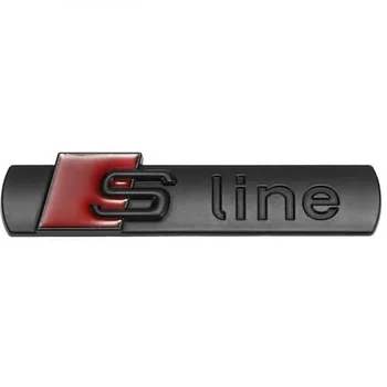 Emblema Adhesivo S Line Para Puerta Suderinama Con Audi Negro