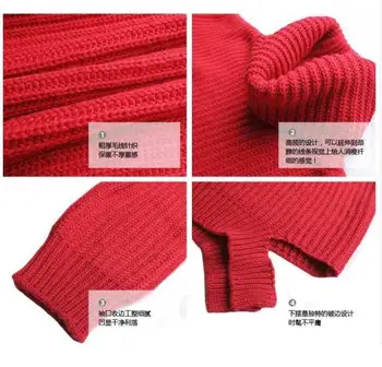 Moterų Žiemos Golfo Megztiniai Derliaus Prarasti Moterų Ilgi Megztiniai Puloveriai Atsitiktinis Streetwear Lady Šiltas Korėja Viršūnės