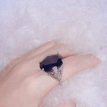 Derliaus Violetinė Crystal Žiedą, Asmenybės Paprastas Moteriškas Mados Romantiška Prabangūs Papuošalai Dovana