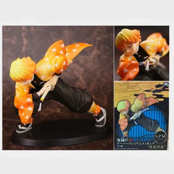 Anime Duomenys Kimetsu nr. Yaiba Agatsuma Zenitsu Ichiban KUJI Veiksmų Figurals PVC Žaislai Demon Slayer Modelis Tanjirou Nezuko Figma