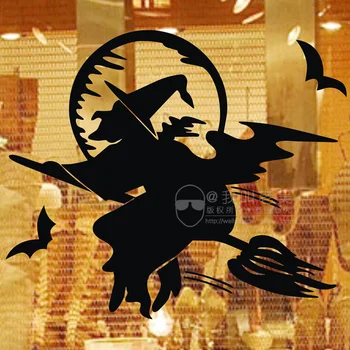 Laimingas Halloween Didelių Sienų Lipdukai Ragana Gpgb Stiklo Lipdukas Langų Lipdukai, Plakatai Vinilo