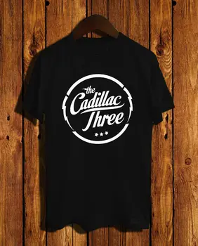 Cadillac Tris Logotipas Šalies Marškinėliai Išskirtinis Unisex Mados