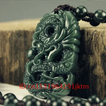 Žadeitas Pakabukas Papuošalai Dovanos Amuletas Moterų Dragon Gamtos Jade Karoliai Mados Žavesio Hetian Raižyti Kinijos Vyrų
