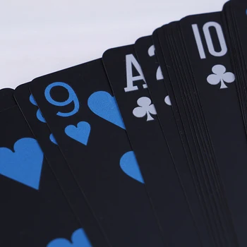 Denio Poker Classic Magija Gudrybės Įrankio Kokybės Vandeniui PVC Plastiko Kortų Rinkinys Tendencija 54pcs Pure Black Magic Box-supakuotas